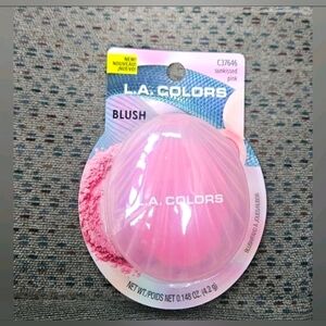 LA Colors Blush In C37646 Sunkissed Pink 0.148oz BNIB Seashell Packaging